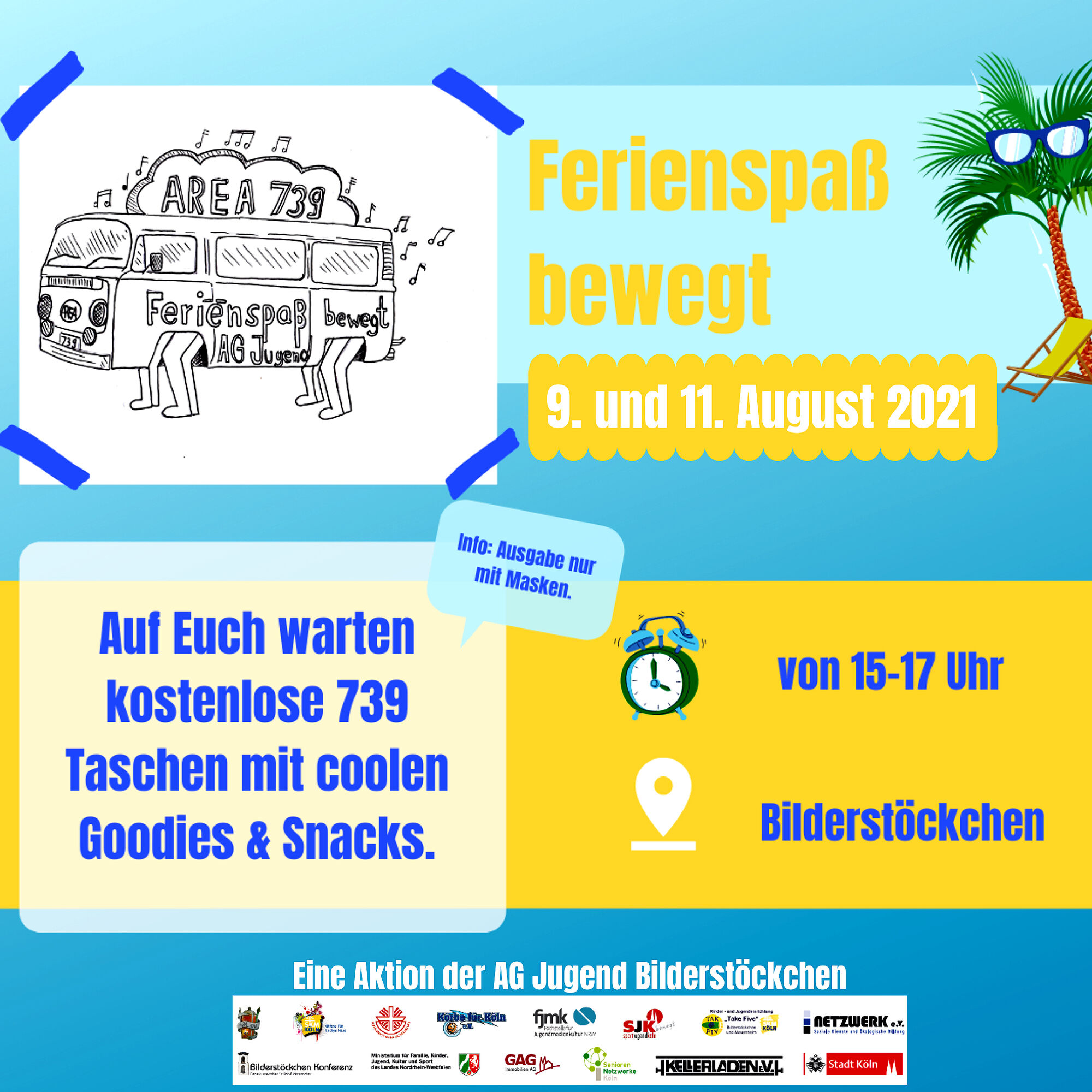 Flyer Ferienspaß bewegt Bilderstöckchen 2021 (© fjmk NRW/AG Jugend)